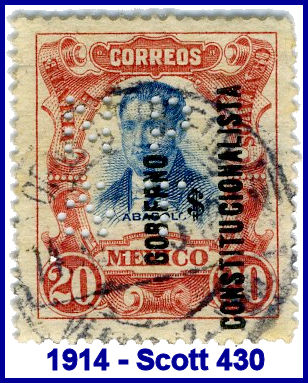 National Paper & Type Company 1914 perfin